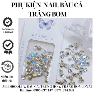 Đá Khối Chân Nhọn Đính Móng Nhiều Kiểu 50 Viên - Sơri Nail
