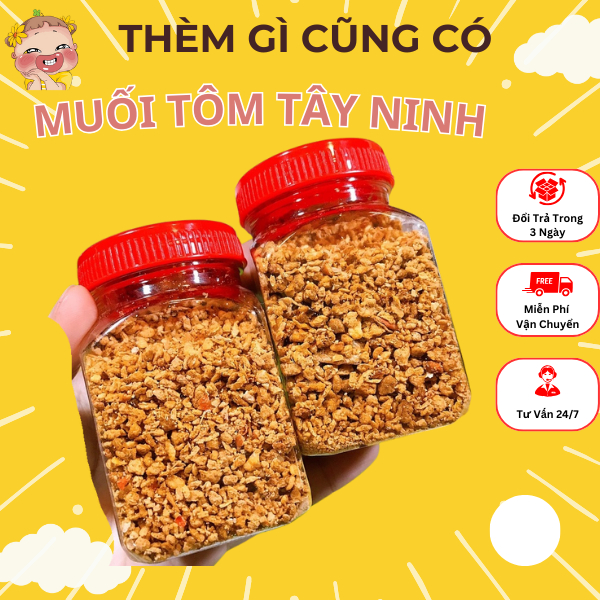 MUỐI TÔM TÂY NINH CHẤM HOA QUẢ, BÁNH TRÁNG LOẠI 1 SIÊU NGON - THÈM GÌ CŨNG CÓ