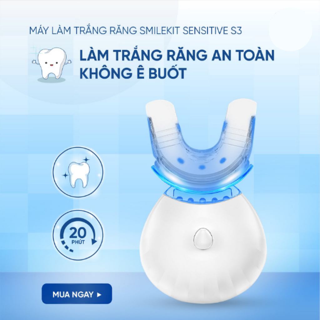 Máy Làm Trắng Răng SMILEKIT - Máy tẩy trắng răng làm sạch sâu hiệu quả nhanh chóng, bảo vệ men răng