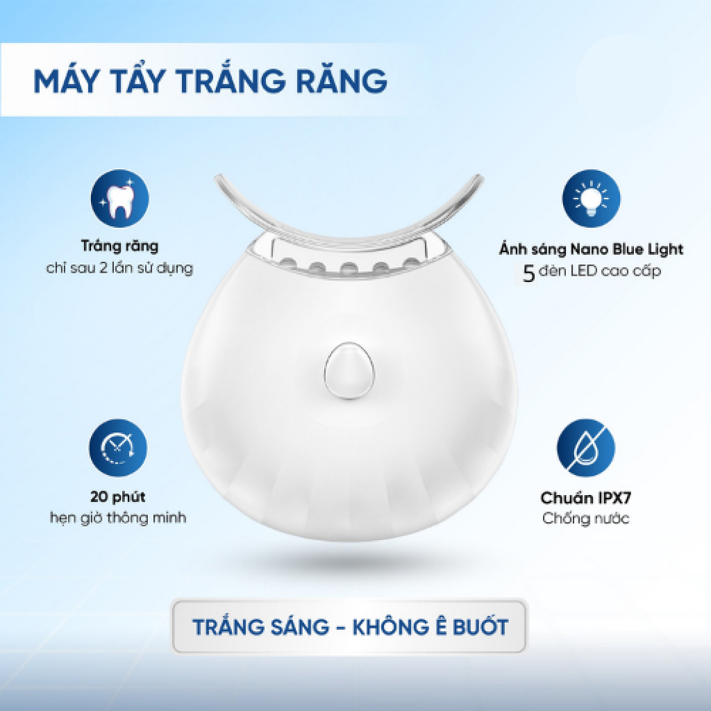 Máy Làm Trắng Răng SMILEKIT - Máy tẩy trắng răng làm sạch sâu hiệu quả nhanh chóng, bảo vệ men răng