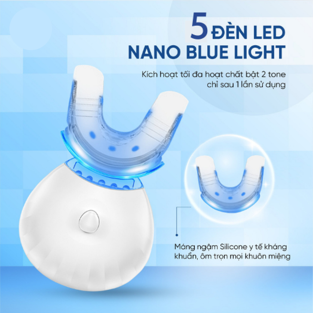 Máy Làm Trắng Răng SMILEKIT - Máy tẩy trắng răng làm sạch sâu hiệu quả nhanh chóng, bảo vệ men răng