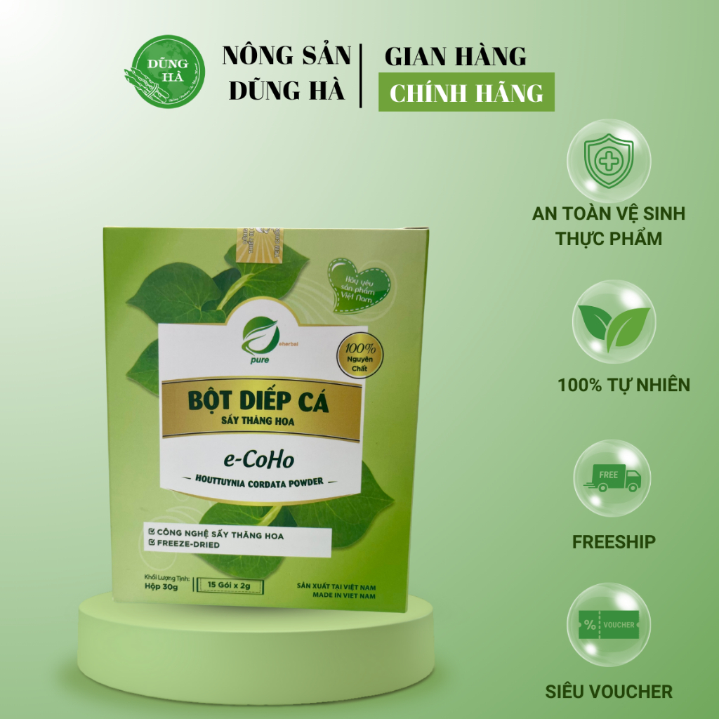 Bột Diếp Cá Eherbal hàng chuẩn chất lượng tốt cho sức khỏe