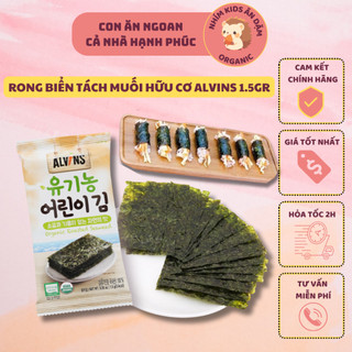 [Date T5-T7/2025] Rong Biển Hữu Cơ Tách Muối Alvins/Naeiae Hàn Quốc Cho Bé 6M-12M+ (Lẻ 1 gói)
