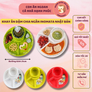 Khay Tròn Chia Ngăn Ăn Dặm Inomata - Hàng Nội Địa Nhật