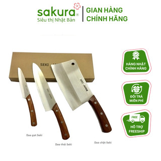 Bộ dao Seki- Japan Hàng Nhật Bản nội địa (gồm: Dao chặt ,gọt, thái)