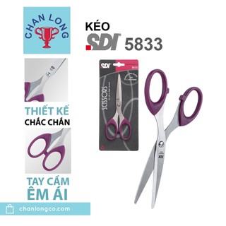 Kéo cắt văn phòng 159mm chính hãng SDI 5833,lưỡi thép không rỉ,cắt giấy thủ công,cắt đa năng,dùng trong nhà bếp