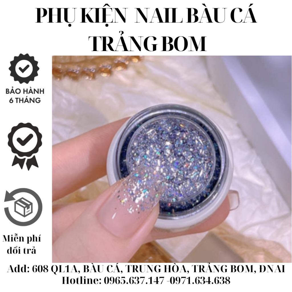 Gel Nhũ Khổng Tước Jieshiya- Nhũ Galaxy Trang Trí Móng Tay Hottrend 2023