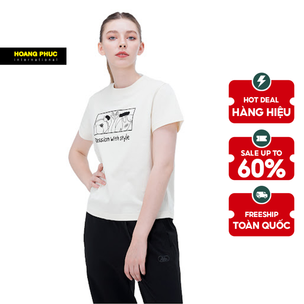 Áo thun cổ tròn nữ tay ngắn thời trang chính hãng KAPPA K0C42TD65