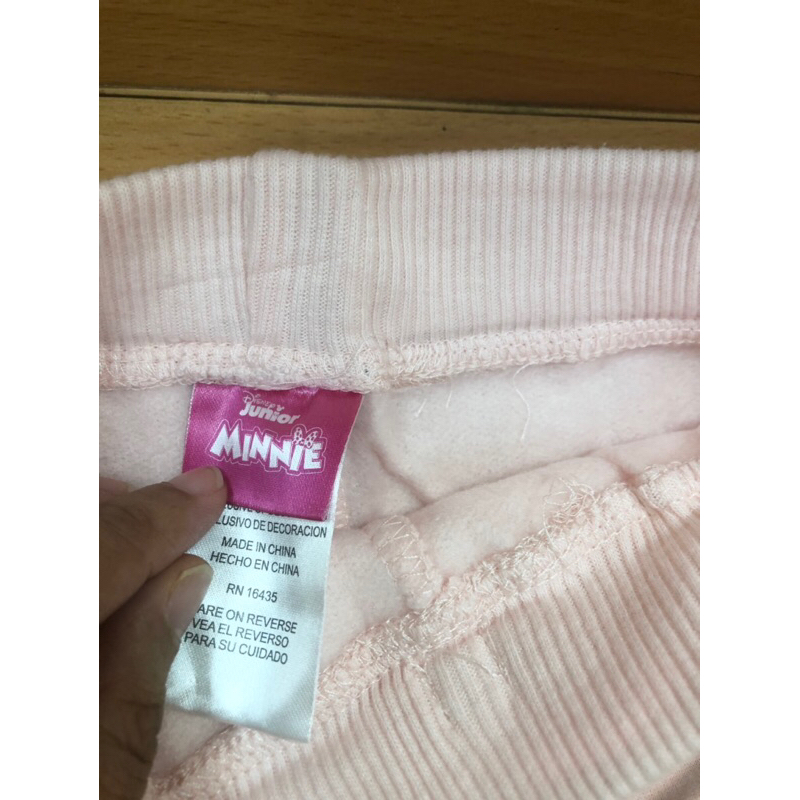 Quần nỉ mic ky hồng đai ánh kim bé gái minnie