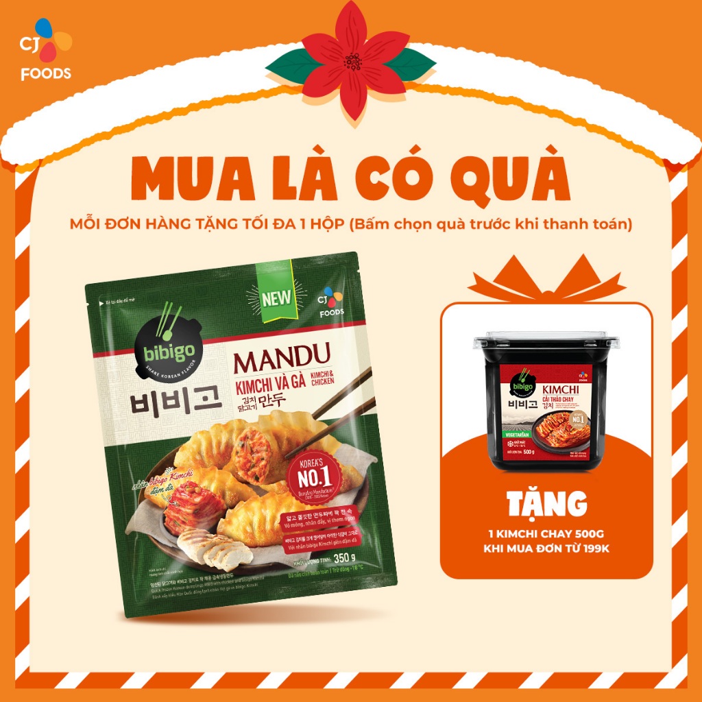 Bánh xếp Mandu Hàn Quốc Bibigo 350g