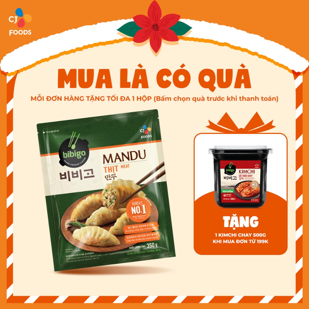 Bánh xếp Mandu Hàn Quốc Bibigo 350g