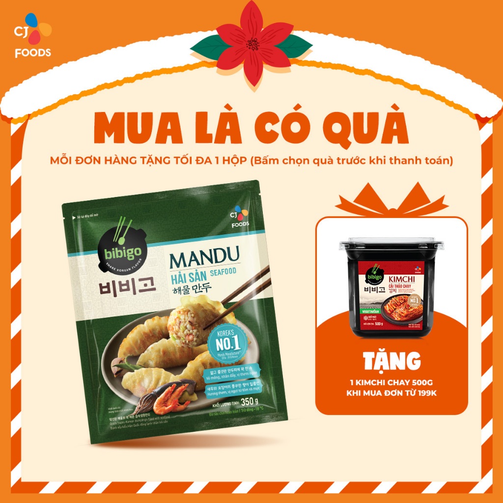 Bánh xếp Mandu Hàn Quốc Bibigo 350g