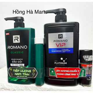 Combo Dầu gội Romano 650g + Sữa tắm sạch [ Có Kẹp Tặng]