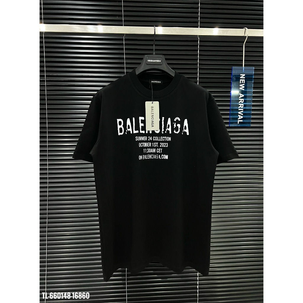 🔥Hot🔥Áo thun Balenciaga in chữ trước sau thiết kế hot trend Nam New 2024
