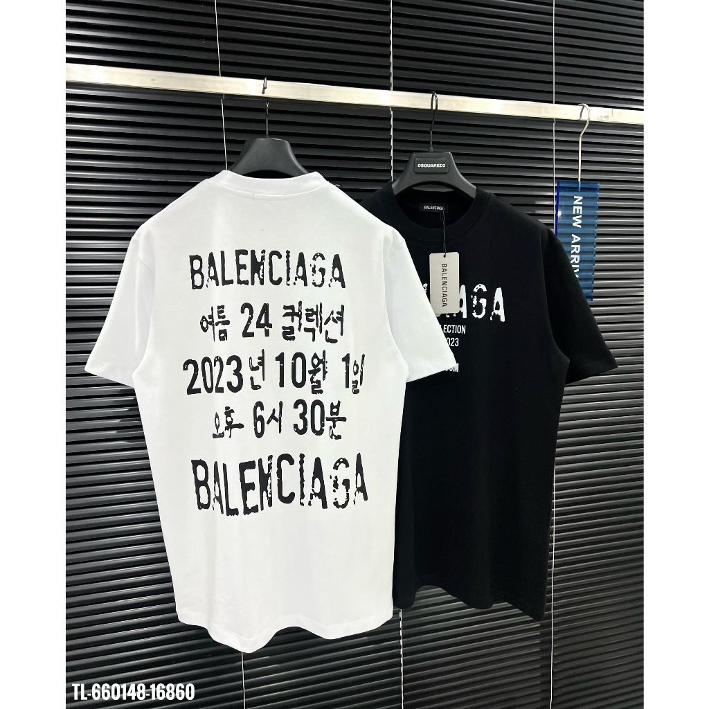 🔥Hot🔥Áo thun Balenciaga in chữ trước sau thiết kế hot trend Nam New 2024