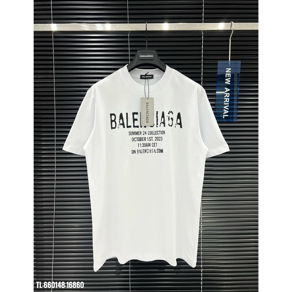 🔥Hot🔥Áo thun Balenciaga in chữ trước sau thiết kế hot trend Nam New 2024