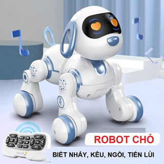 Đồ chơi robot điều khiển từ xa có cảm ứng tay cho bé hình chú chó đáng yêu, robot điều khiển thông minh-quà tặng cho bé