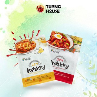 Bánh Gạo Tokbokki Hàn Quốc Nhân Phô Mai/ Truyền Thống 350g( 250g kèm xốt nấu 100g)