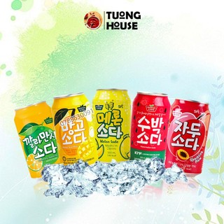Nước soda sfc hàn quốc lon 350ml nhiều vị