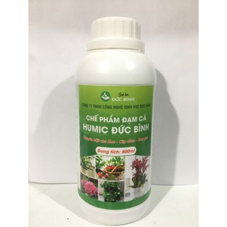 Phân Cá Humic Đậm Đặc 500ml - Phân Bón Cho Hoa Hồng, Hoa Lan Giúp Mầm To, Hoa Nhiều, Kích Rễ, Kích Mầm - CHẾ PHẨM EMZEO