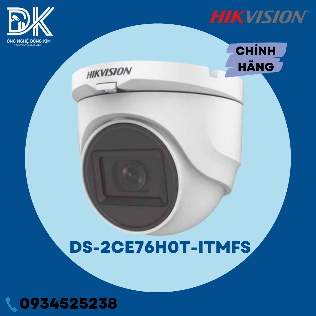 Camera Dome HD-TVI hồng ngoại 5.0 Megapixel HIKVISION DS-2CE76H0T-ITMFS
