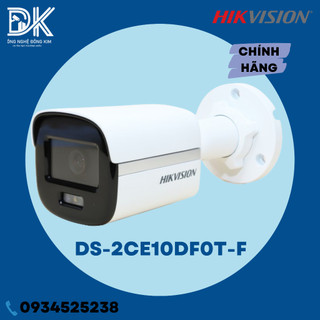 Camera HDTVI DS-2CE10DF0T-F ColorVu 2.0MP thân trụ HIKVISION
