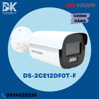 Camera hdtvi colorvu 2.0mp thân trụ hikvision ds-2ce12df0t-f hàng chính hãng - bảo hành 2 năm