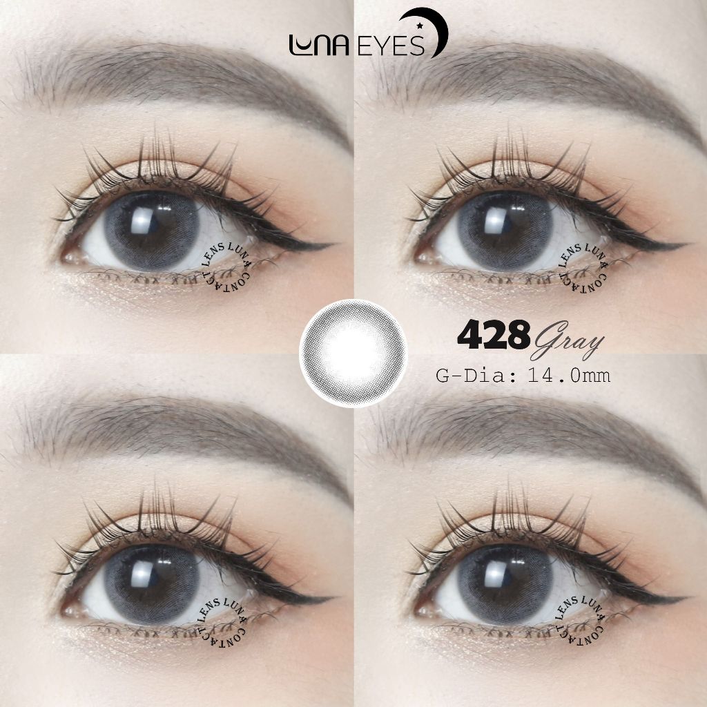 Kính áp tròng LUNA EYES 428 GRAY - Lens size nhỏ