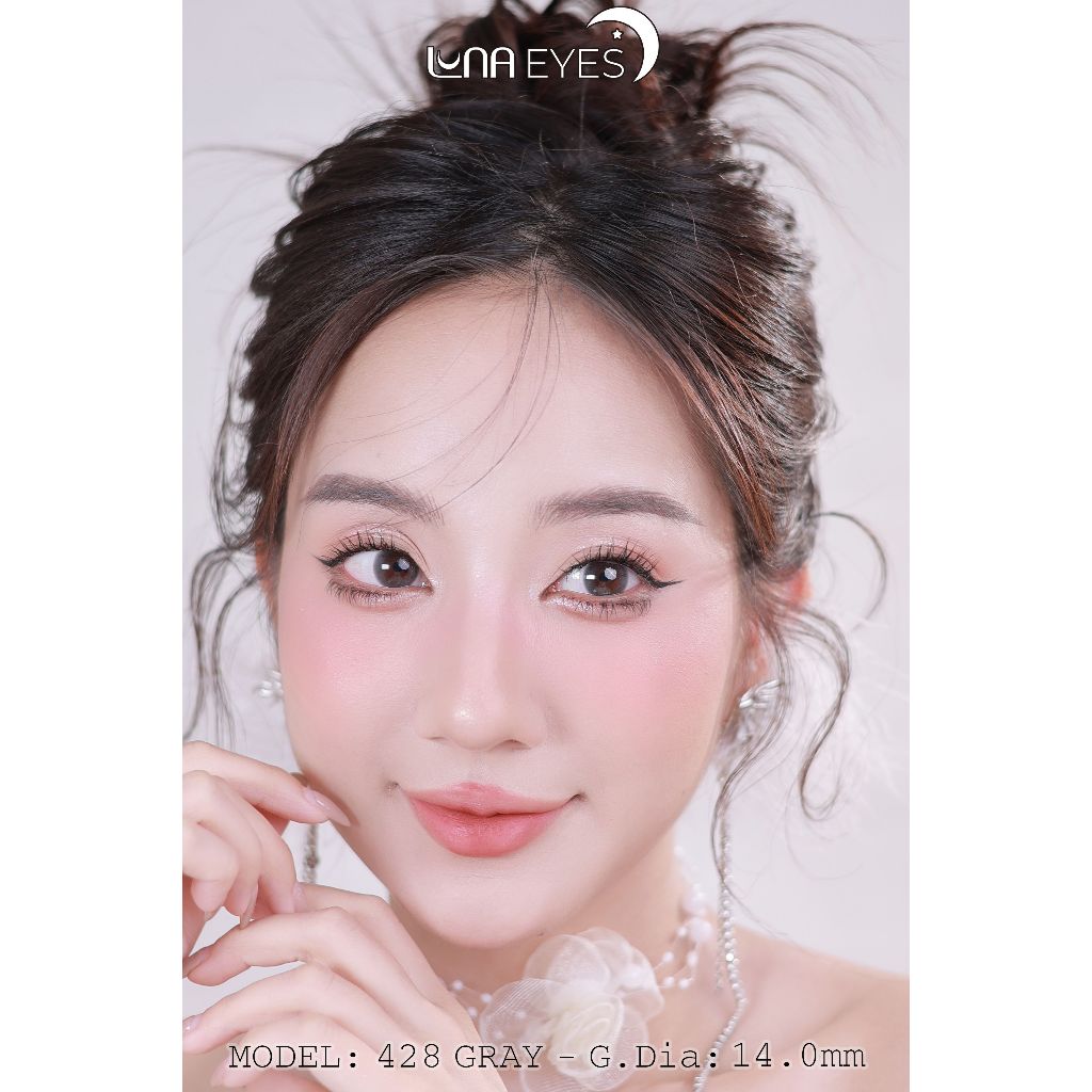 Kính áp tròng LUNA EYES 428 GRAY - Lens size nhỏ