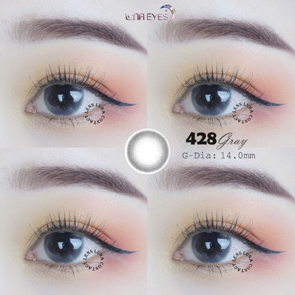 Kính áp tròng LUNA EYES 428 GRAY - Lens size nhỏ