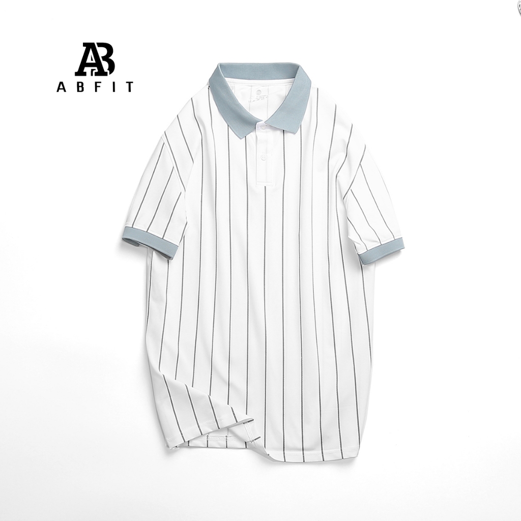 Áo polo nam nữ ABFIT sọc dọc cổ bẻ thun cá sấu thái co dãn thoáng mát thoáng mồ hôi cao cấp.A1