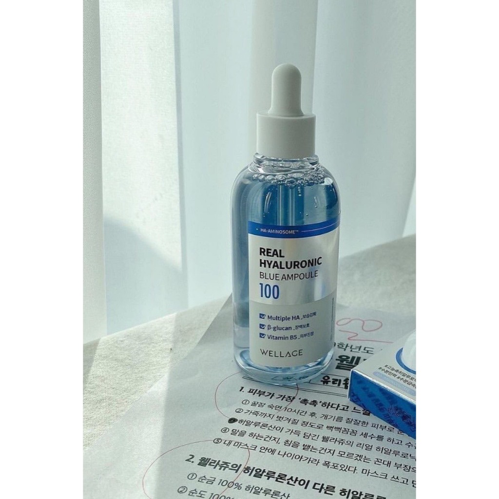 CẤP NƯỚC WELLAGE REAL HYALURONIC BLUE 100 AMPOULE