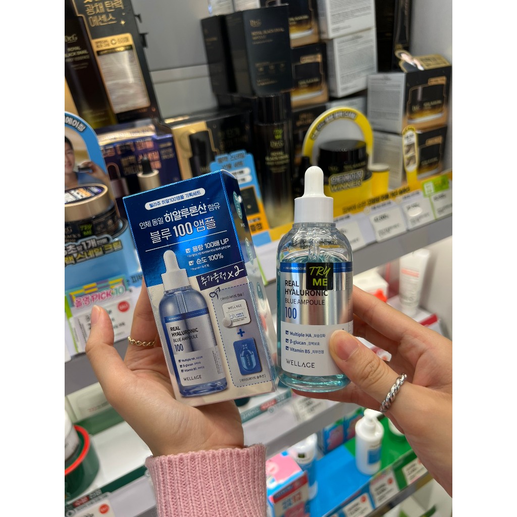 CẤP NƯỚC WELLAGE REAL HYALURONIC BLUE 100 AMPOULE