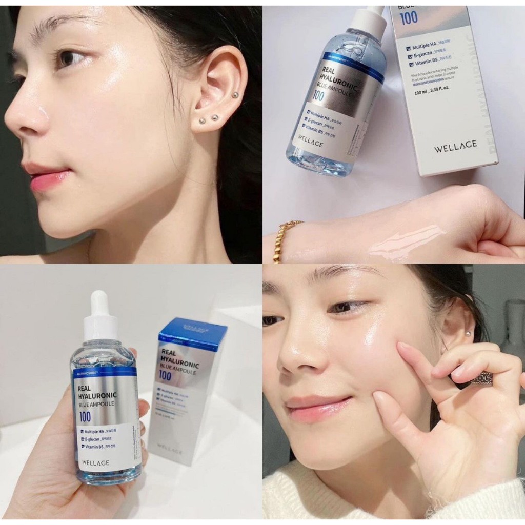 CẤP NƯỚC WELLAGE REAL HYALURONIC BLUE 100 AMPOULE