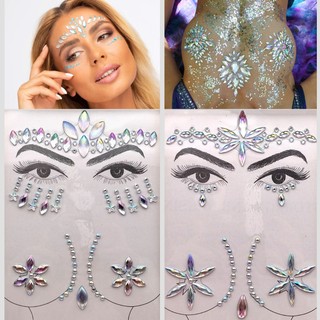 Đá đính trang điểm | đá makeup ngực, lưng | đính đá crystal body | đính ngực tiệc sự kiện rave