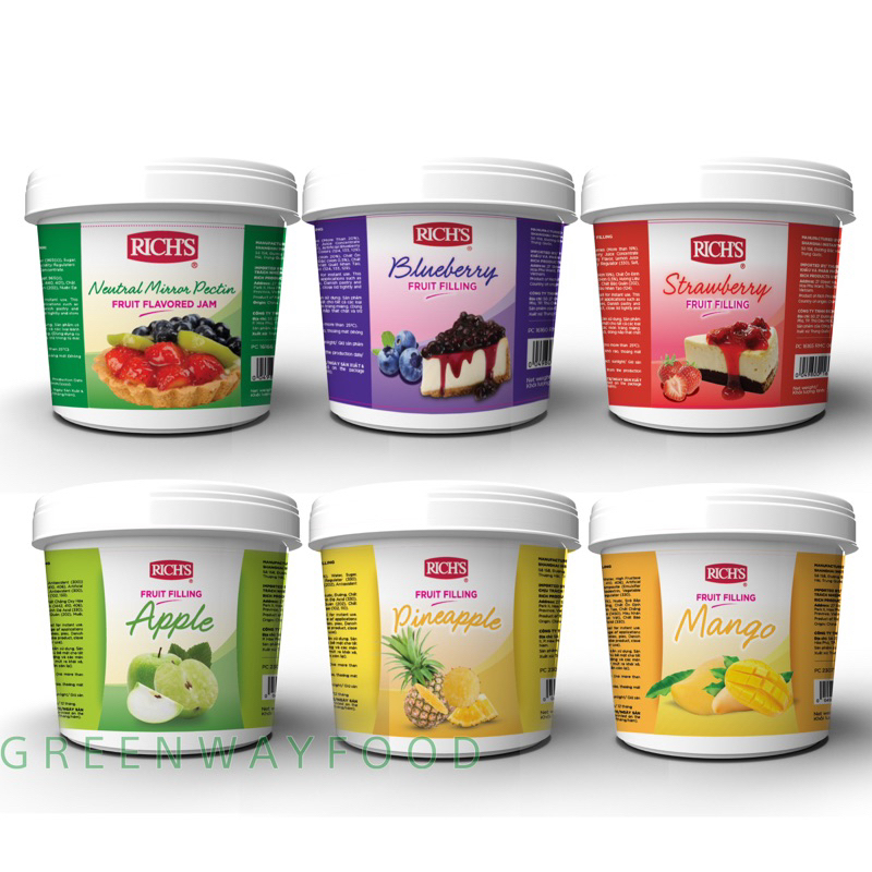 Mứt xác trái cây RICH'S (fruit filling) các vị 2kg