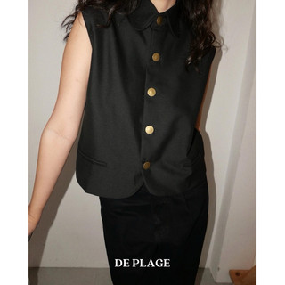 De plage - áo waistcoat nút đồng