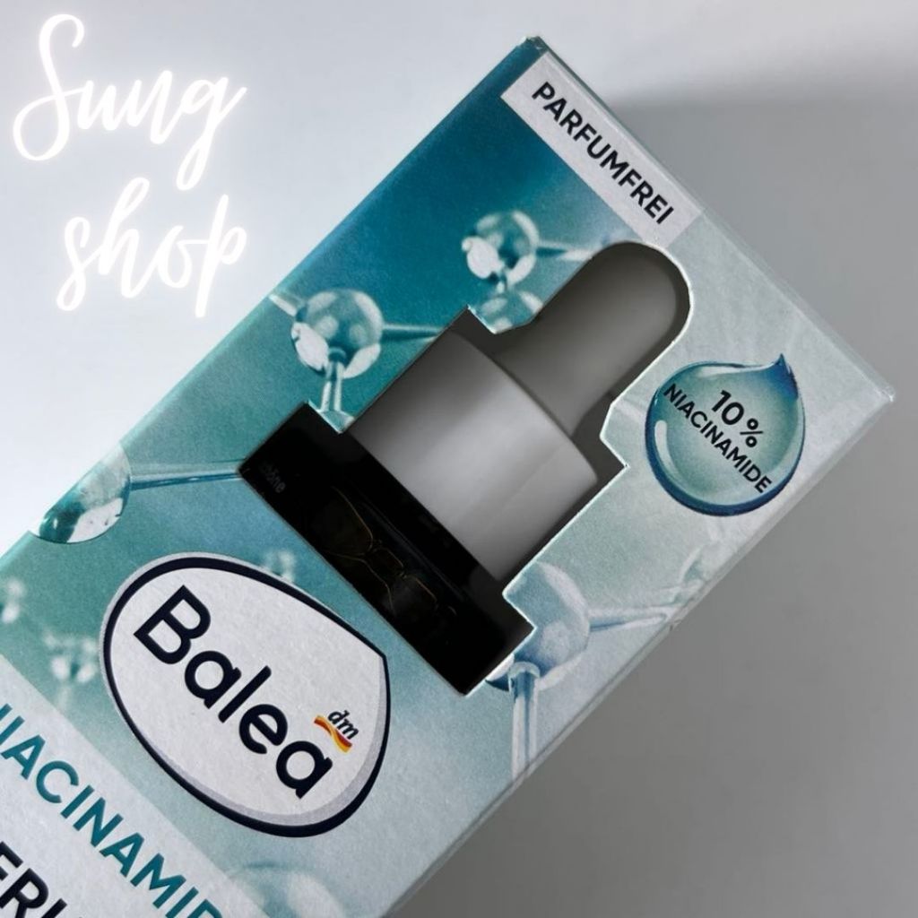 Serum Balea Niacinamide Zinc sáng trắng da se khít lổ chân lông