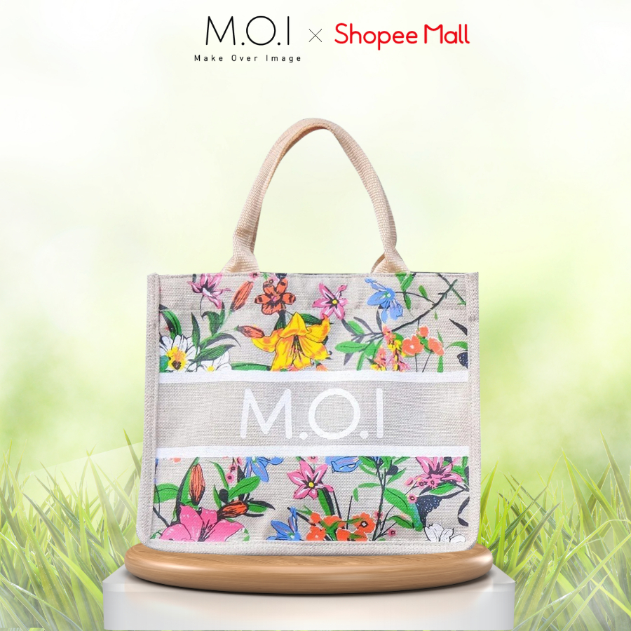 Túi Cói Hoa By M.O.I [QUÀ TẶNG]