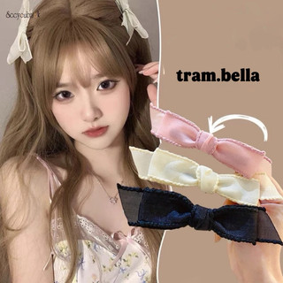 Kẹp tóc nơ viền ren phong cách hàn quốc tram.bella