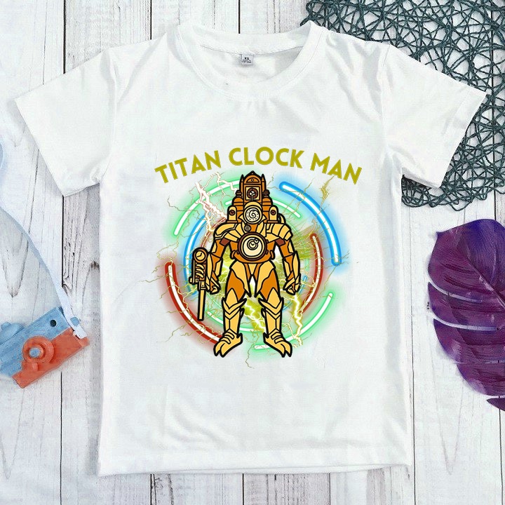 Áo Thun Titan Clockman -Skibidi Toilet Người Đầu Đồng Hồ Đa Vũ Trụ