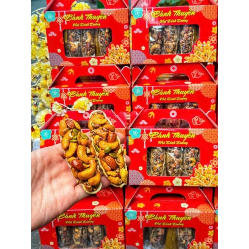 HCM 500g Bánh thuyền mix hạt dinh dưỡng - bánh hạt dinh dưỡng