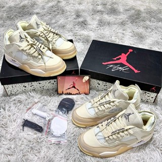 Giày _Nike Air Jordan 4 Retro Off-White Sail size 36>43 nam nữ, bản S.Cấp