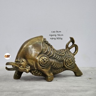 Tượng bò tót chiêu tài bằng đồng