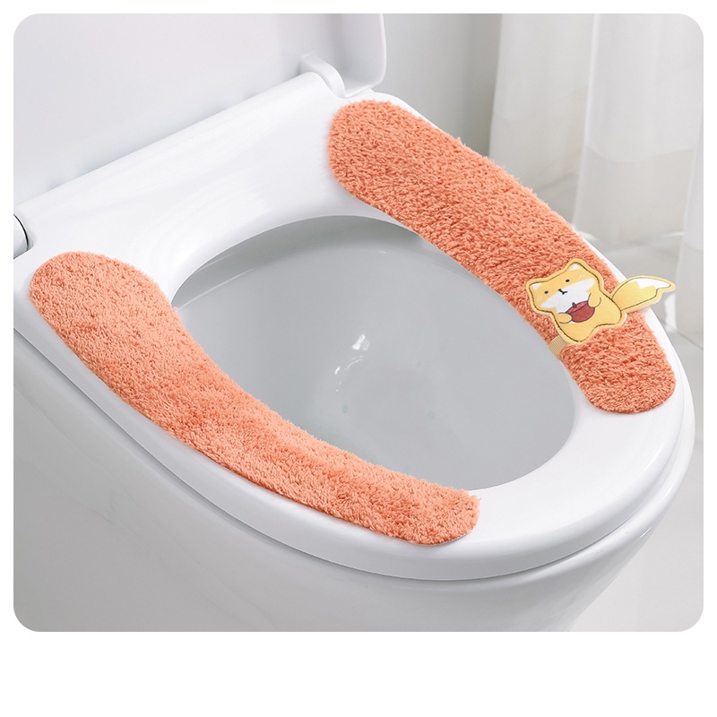 Miếng Dán Lót Bồn Cầu Gia Đình Bốn Mùa Dễ Thương Dùng Nhiều Lần - Tấm lót Có Thể Cắt Dán Điều Chỉnh Kích Thước