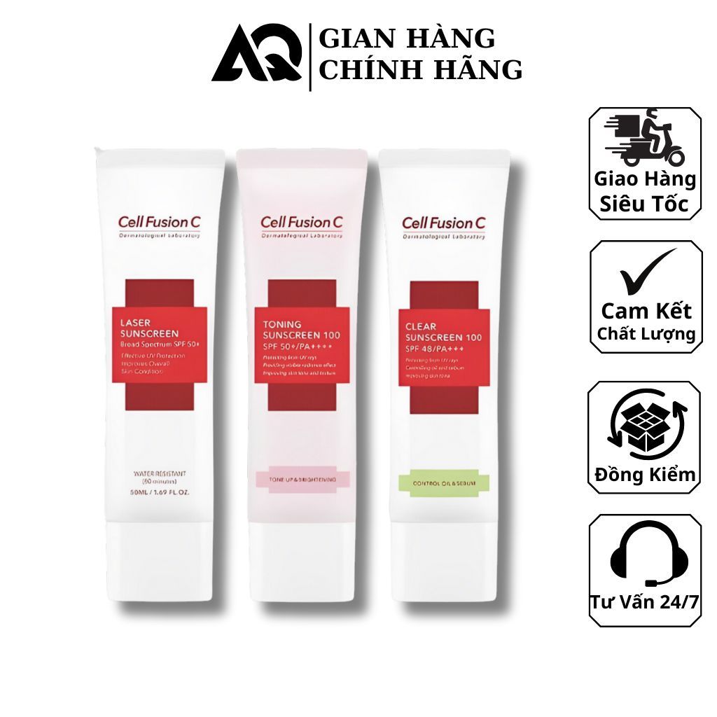 Kem chống nắng Cell Fusion C, Toning Sunscreen 100 SPF50+ PA +++ Hàn Quốc