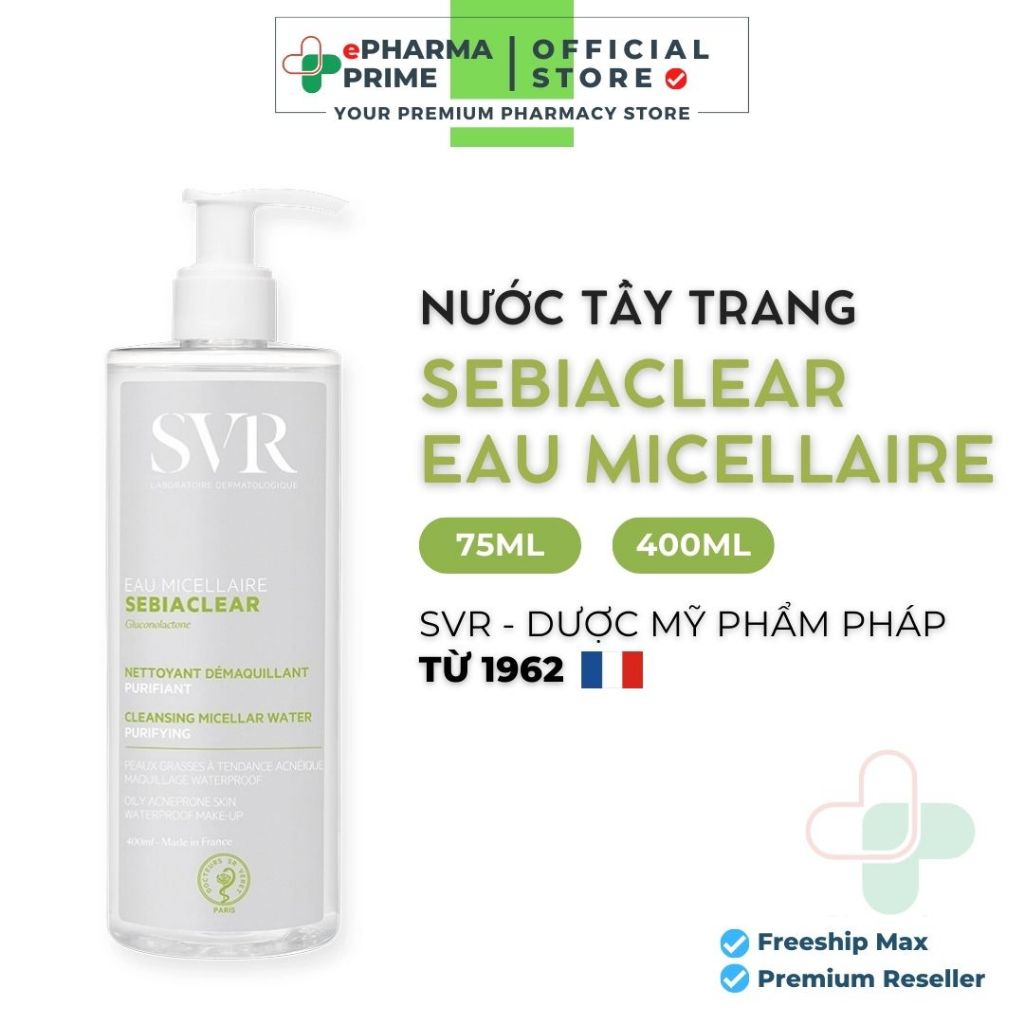 Nước Tẩy Trang SVR Sebiaclear Eau Micellaire dành cho da nhạy cảm, da dầu