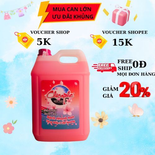 Nước giặt xả cao cấp Chicaphe 10L Hương Comfort, Nước Hoa, Cá ngựa...đậm đặc, thơm - Shop Daino