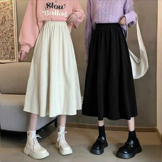 Chân váy dài xếp ly xòe rộng vải thô kiểu Hàn có Bigsize