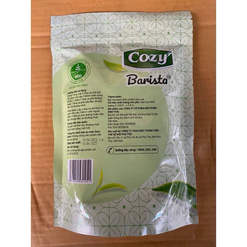 Bột Matcha Nguyên Chất 200g Cozy Chuyên Dùng Cho PHA CHẾ và LÀM BÁNH, LÀM ĐẸP